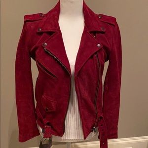 Free People Understated Suede Leather Jacket